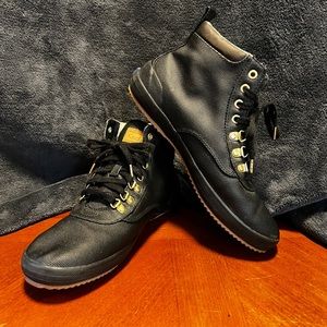 Size 8W black Keds rain boots with dream foam soles
